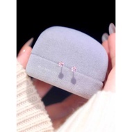 [Bloo · Steal Begonia] 25 New Product · mini Pink Diamond Sterling Silver Earrings