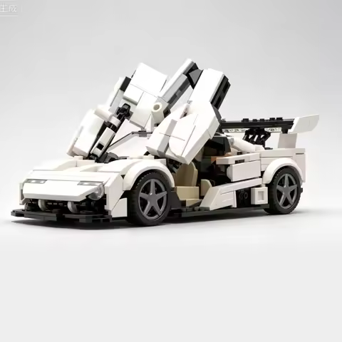 QWERT Speed Racing Car Model MOC Building Bricks S1 LM Hypercar Modular Technology Children Holiday 