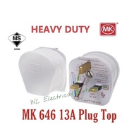 #MK646 WHI 13A #Heavy Duty 3pin Plug Top