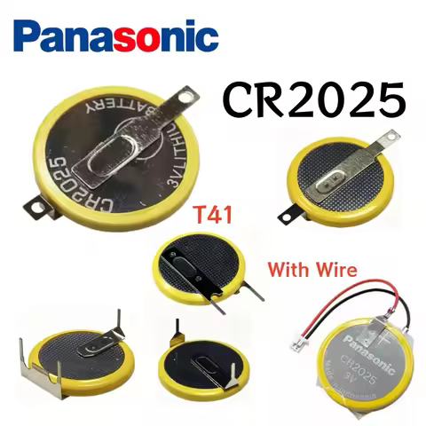 10PCS CR2025 WIRE 2PIN 3PIN CR2025 T41 3V Lithium Button Battery with Welded Tabs Tray Pack for Retr