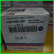✙ ◈ ♒ Piston piston piston kit set bore up FIM 74XB Size 53.5 54 54.5 55 56mm pen pin 13mm