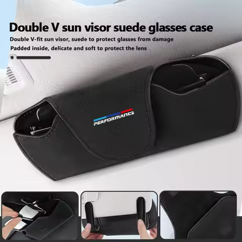 Car Leathers Glasses Clip Sun Visor Sunglasses Card Box For BMW 1 3 5 Series G30 G32 G38 2021 2020 2