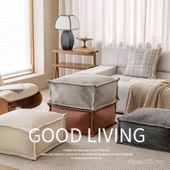 Simple Japanese Style Lonely Style Cotton Linen Futon Square Pier Foot Cushion Living Room Sofa Bedr