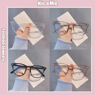 【READY STOCK AT MALAYSIA】Round Glasses Fashion Glasses Ladies Anti-Blue Light Glasses Korean Transpa