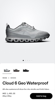 ON Cloud 6 Geo Waterproof us8