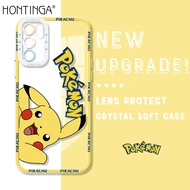 Hontinga Casing Case For OPPO Reno 10 Pro Plus Pro+ Reno 5 5G 4G Reno5F Reno 5F Reno6 5G Reno 6 Case Transparent Clear Case Cute Pikachu Soft Silicone Full Cover Rubber Cases Back Cover Phone Casing Softcase For Girls