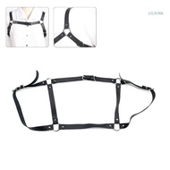 【CH*】 Adult Vintage PU Suspenders Bondage Belt with Adjustable Suspender Strap