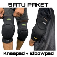 SIKU Jonas Premium Elbowpad Kneepad Thick, Anti-Injury Sports Knee and Elbow Protector Black