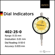 Asimeto ไดอัลเกจ Dial Indicator ความละเอียด 0.01 มม ช่วงวัด 0-20 mm 0-25 mm 0-30 mm
