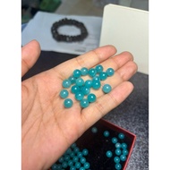 [7-8mm] Amazonite purifying odd beads - round polished galaxy stone, handmade, diy, feng shui, reiki