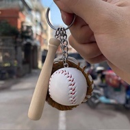 GANTUNGAN 3in1 Keychain Baseball Bat Baseball Gloves Baseball Ball Fancy Keychain Bagcharm Baseball 
