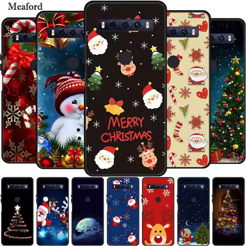 For TCL 10 SE Phone Case Christmas Silicone TPU Soft Cover Case For TCL 10 5G UW Coque TCL 10SE 30 P