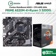 Combo MainBoard ASUS PRIME A520M-K (AMD AM4) + AMD AM4 Ryzen 3 3200G CPU | Genuine Genuine |
