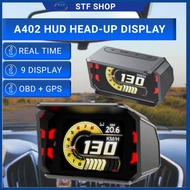 A402 LCD HUD Display On-Board Head-up Digital Fuel Consumption Water Temperature Display Meter Gauge