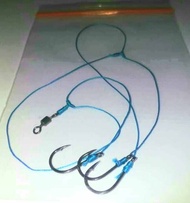 Rakitan pancing ikan bawal cabang 3 mata kail Rangkaian mancing bawal Galatama kail ikan bawal