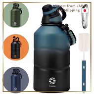 FJbottle Vacuum Insulated Sports Bottle 1L Stainless Steel Wide Mouth With Cleaning Sponge For Outdo
