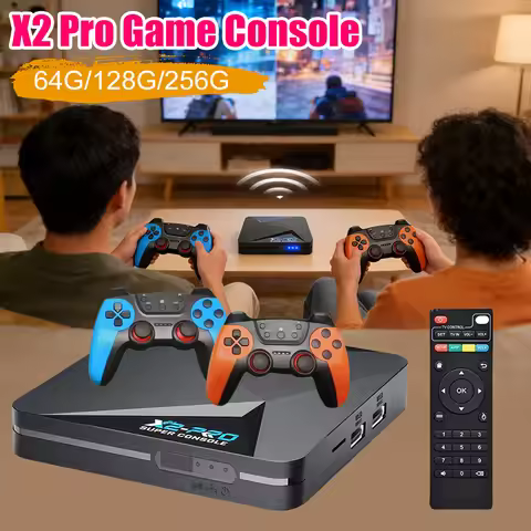 Super Console X2 Pro Game Box US/EU Retro Video Game Console TV Box with 80000+ Games for Android 9.