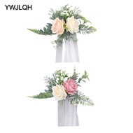 [YWJLQH] Wedding Flower Arch Flowers and Ribbons,Aisle Flower Arrangement, Back Flowers for Ceremony