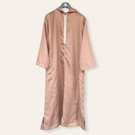 Gamis Hoodie Djellaba Maroko Jalabah Jubah Kapucong Maroko Pria