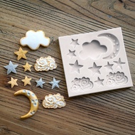  Silicone Mold Moon Cloud Star Cake Decorating Chocolate Fondant Mould DIY Tool
