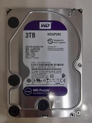 WD 紫標 3TB 桌上型 SATA3 硬碟 使用時數10000多小時