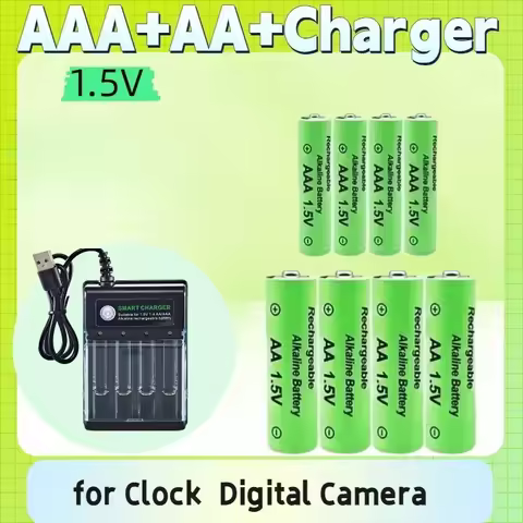 Original Rechargeable Battery 1.5V AA+AAA+Charger for Computer Clock Radio Video Game Digital Camera