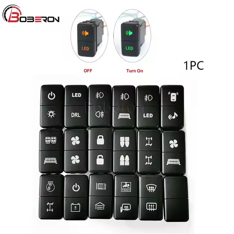 1PC Dual Switch DRL LED Light Power Switch Front Fog Lamp Spotlight Switch Button For FJ Land Cruise