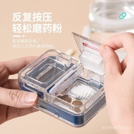 Convenient Pill Cutter Grinder Pill Box Small Square Portable Sealed Pill Cutter Divider Pill Box Pi