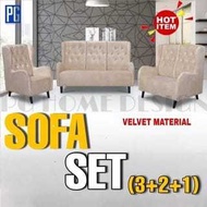 PG HOME:-Sofa Set 1 seater + 2 seater + 3 seater /Nordic Wing Chair/Arm Chair