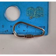 Mini Carabiner Stainless Steel Pengait Rantai Karabiner Mini Ulir Screw Lock
