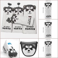 Cute Huskies Golf Wood Cover 1#3#5#UT Golf Driver cover Golf Hybrid cover Fairway wood cover Golf Pu