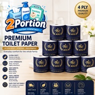 AOG Premium Strong & Soft 4Ply Toilet Rolls / Toilet Paper - 30 Rolls