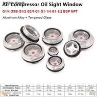 TOPBEAUTY1MB 1Pcs Oil Level Sight Glass, G1 G1-1/4 G1-1/2 BSP NPT G1/4 G3/8 G1/2 G3/4 Oil Sight Wind