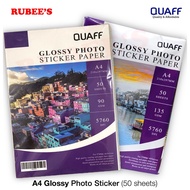 QUAFF Photo Sticker paper A4 90gsm/135gsm (50 sheets)