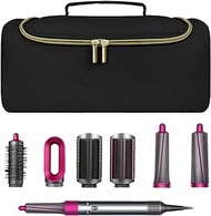 BOHEMIABY Travel Case Compatible for Dysoon Airwrap Attachments &amp; Shak Flex Styler, Airwrap Travel Case With 360° Rotate Hook Up &amp; Side Pocket for All Airwrap、Dysoon Long Barrel Attachment, hair dryer