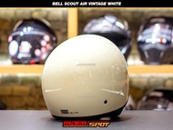 ELTON HELM BELL SCOUT AIR VINTAGE WHITE HALF FACE HELMET ORIGINAL USA