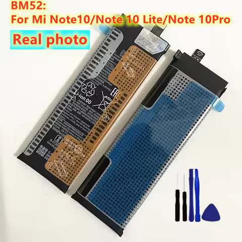 New High Quality BM52 52600mAh Battery For Xiaomi Note 10 / Note 10 Pro / Note 10 Lite Battery + Too