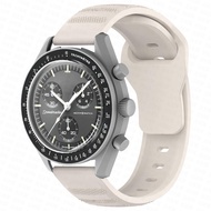 สายรัดข้อมือซิลิโคนสำหรับ Omega X Swatch Moonswatch รวดเร็วสายสายนาฬิกาข้อมือเปลี่ยนสำหรับผู้ชายผู้หญิง20มม.