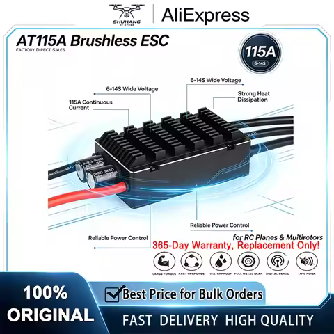T-MOTOR AT115A 6S-14S Brushless ESC For Fixed-Wing Aircraft Helicopter Multirotor VTOL UAV Drone