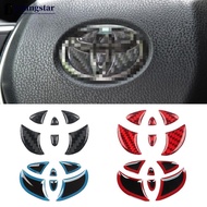 YOUNGSTAR 1Pc Car Steering Wheel Inner Sticker Carbon Fiber Trims For Toyota Interior Decals Accesso