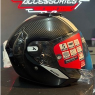 ECE2206  Rs Jet Carbon skin White Open Face Shark Helmet  Shark Helmet Shark Helmets