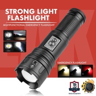 Multifunctional Emergency Flashlight ZM666 Super Bright LED Flashlight XHP70 Tactical Light Zoom
