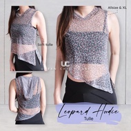 Urbanchic house - Leopard hoodie tulle (OUTER SAJA) / baju senam/baju zumba/baju aerobic/baju olahra