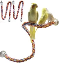2pcs 48inch(122cm) Parrot Rope Perches,Bendable Climbing Standing Chew Cage Toys Heavyduty Made Bung