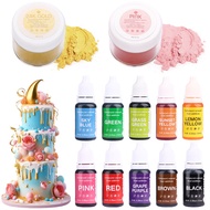 10 Colors Edible Food Coloring &2color Edible Glitter Set Food Grade Cake Decorating Kit for Baking 