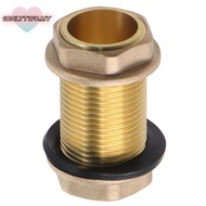 1ONLYTWO Bulkhead Fitting, G1/2 G3/4 G1 Male Brass Tube Adaptor, Water Tank Joint Hose Fitting Water