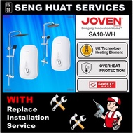 🛠️🛠️ FREE INSTALLATION 🛠️🛠️ JOVEN SA10-WH INSTANT WATER HEATER WITH CLASSICLA CHROME RAIN SHOWER SET