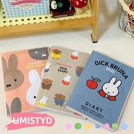 UMISTYDREAMUM9U 2026 Planner, Miffy with Calendar Agenda Book,  DIY Cartoon Oct.2025-Dec.2026 To Do 