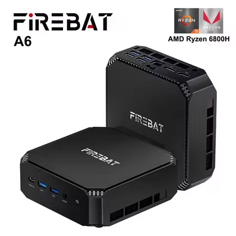 FIREBAT A6 MiniPC AMD R7 6800H Dual Band WiFi6 BT5.2 16GB 512GB Desktop Gaming Computer Mini PC Game