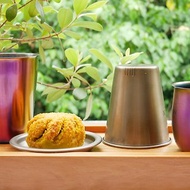 純鈦泡茶組│濾茶杯 + 鈦碟 (點心盤) 各式茶杯適用/ 抗菌好洗